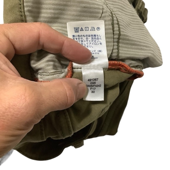 Lands’ End Jeans Sz 16 Not-too-low Rise Slim Olive - Picture 4 of 9